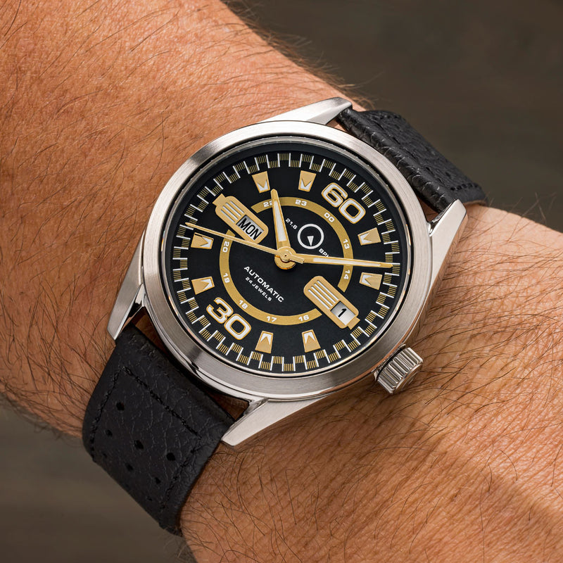 Islander DPA Automatic Watch with Black and Gold Dial #ISL-163 wrist