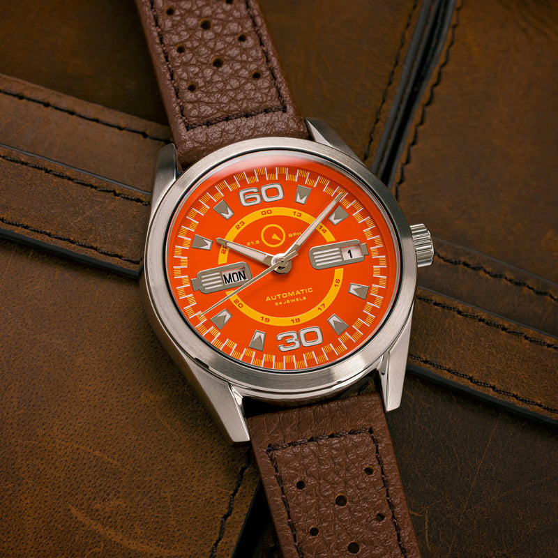 Islander Automatic Sport Watch with Red and Yellow Dial #ISL-164 lifestyle