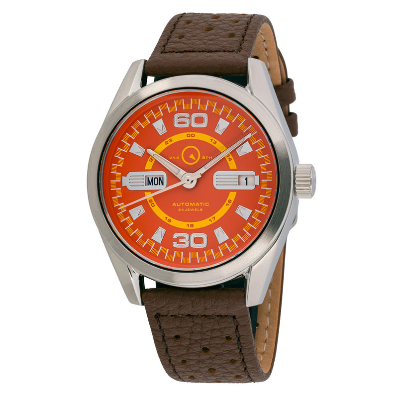 Islander Automatic Sport Watch with Red and Yellow Dial #ISL-164 zoom