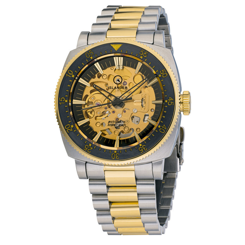 Islander Baiting Hollow Gilded Skeleton Dive Watch #ISL-165