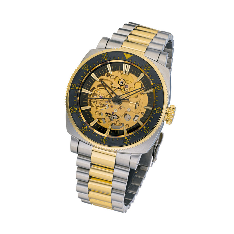 Islander Baiting Hollow Gilded Skeleton Dive Watch #ISL-165