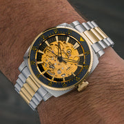 Islander Baiting Hollow Gilded Skeleton Dive Watch #ISL-165