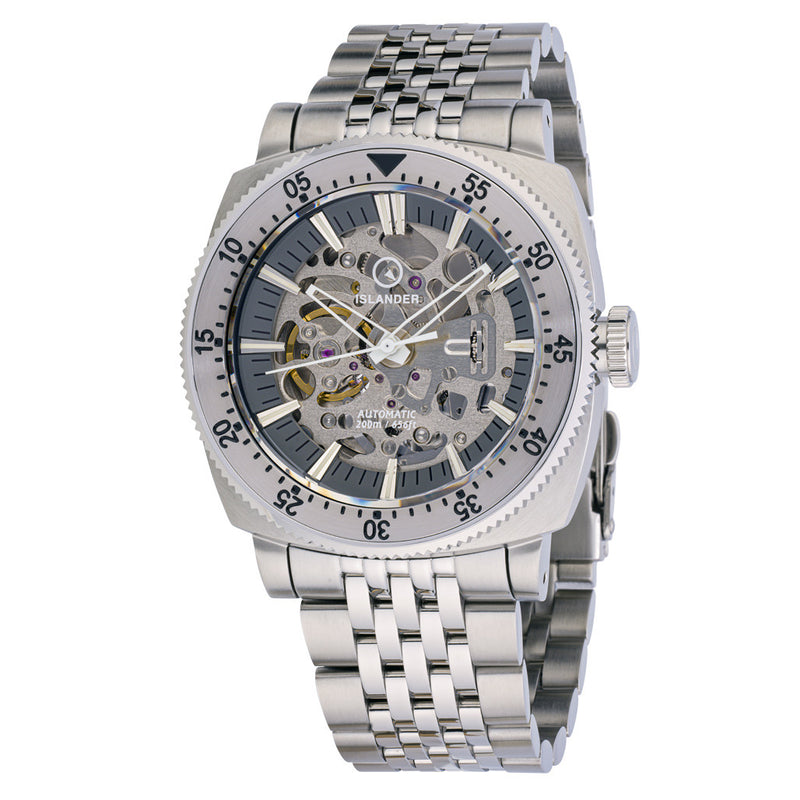 Islander Baiting Hollow Steel Skeleton Dive Watch #ISL-166