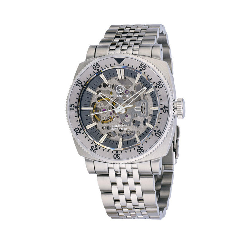 Islander Baiting Hollow Steel Skeleton Dive Watch #ISL-166