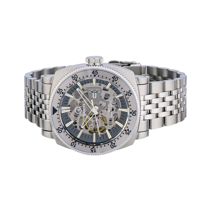 Islander Baiting Hollow Steel Skeleton Dive Watch #ISL-166
