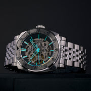 Islander Baiting Hollow Steel Skeleton Dive Watch #ISL-166