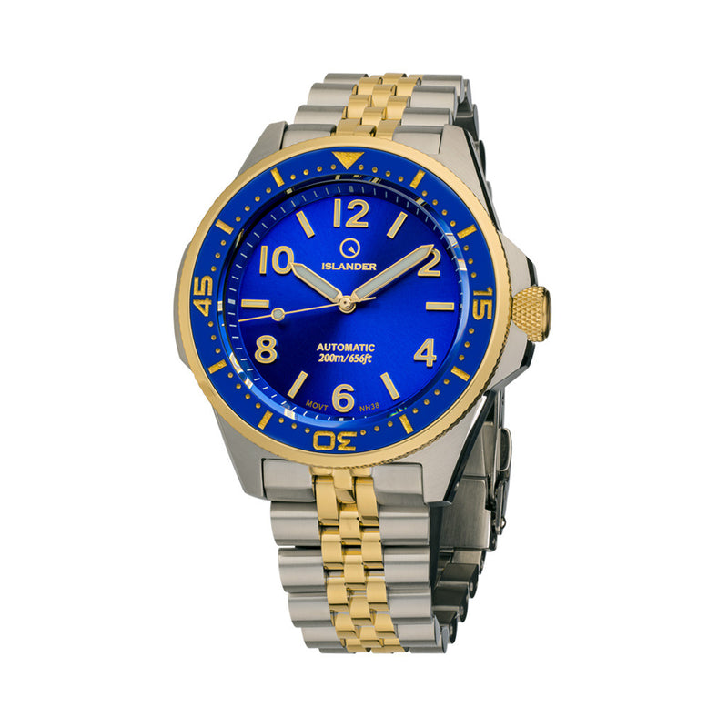 Islander Roslyn Two-Tone Dive Watch with Radiant Blue Dial #ISL-167