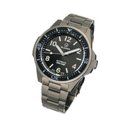 Islander Roslyn Gun Metal Dive Watch with Black Dial #ISL-168 tilt