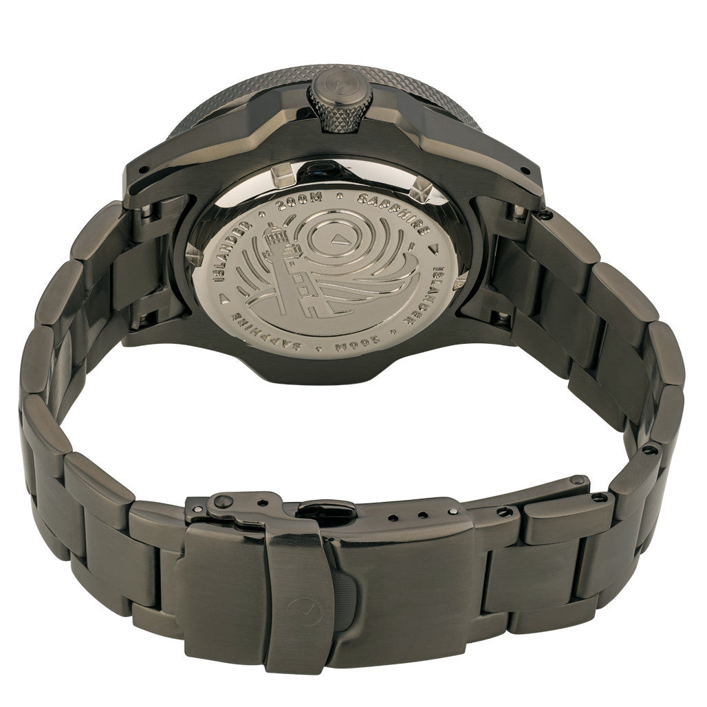 Islander Roslyn Gun Metal Dive Watch with Black Dial #ISL-168