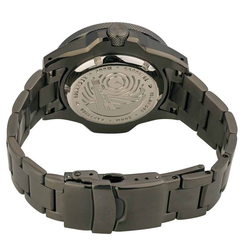 Islander Roslyn Gun Metal Dive Watch with Black Dial #ISL-168 back