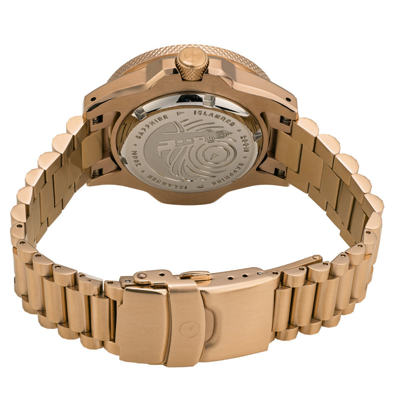 Islander Roslyn Rose Gold Dive Watch with Chocolate Brown Dial #ISL-169 back