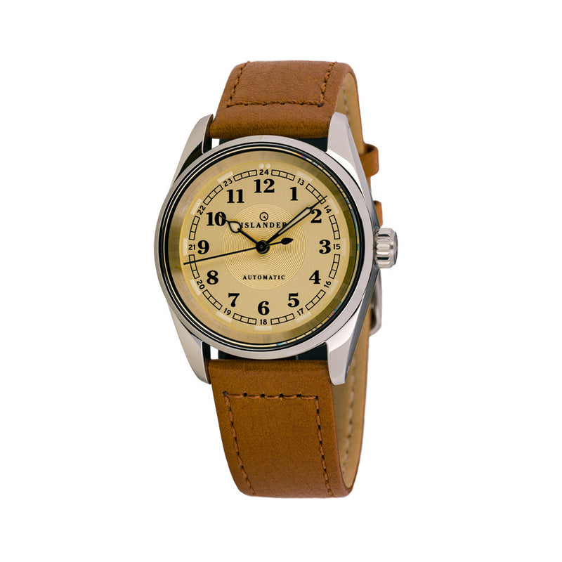 Islander Penn Automatic Railroad Watch with Vintage Gold Dial #ISL-171