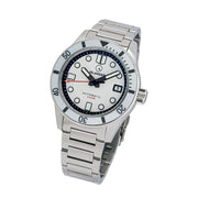 Islander "Ghost" Bayport 40mm Automatic Dive Watch with White Dial #ISL-173 tilt