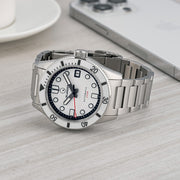 Islander "Ghost" Bayport 40mm Automatic Dive Watch with White Dial #ISL-173 lifestyle