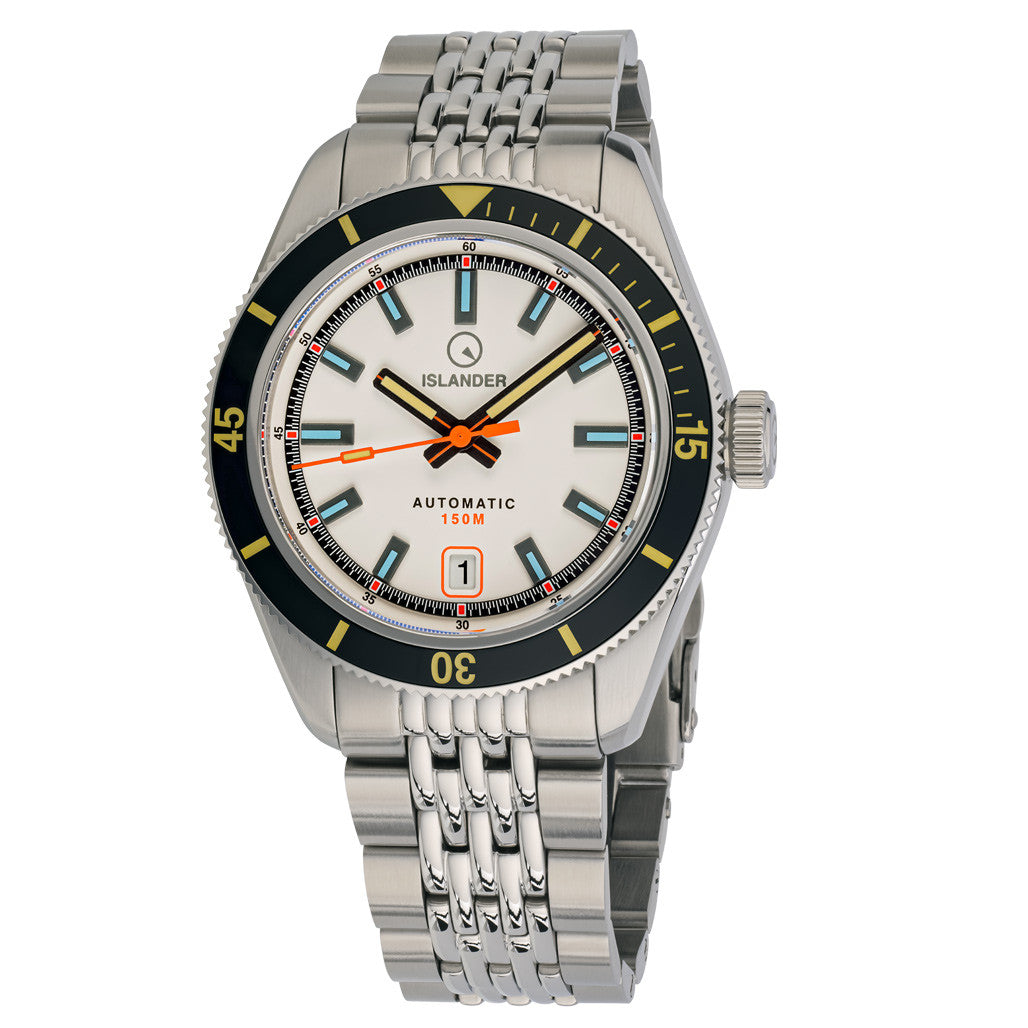 Islander Port Jefferson Skin Diver Automatic Watch with White Dial