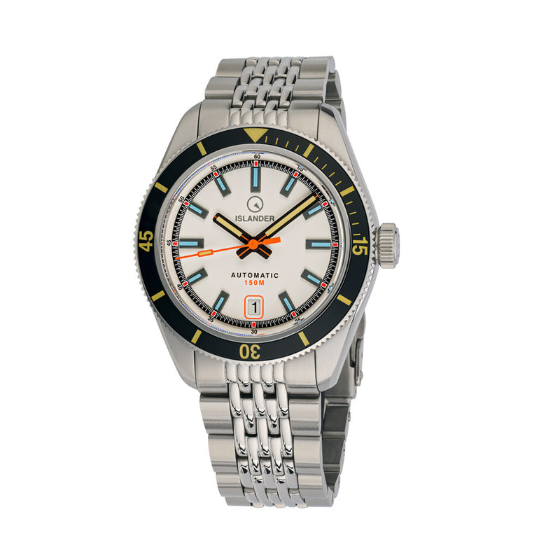 Islander Port Jefferson Skin Diver Automatic Watch with White Dial #ISL-176