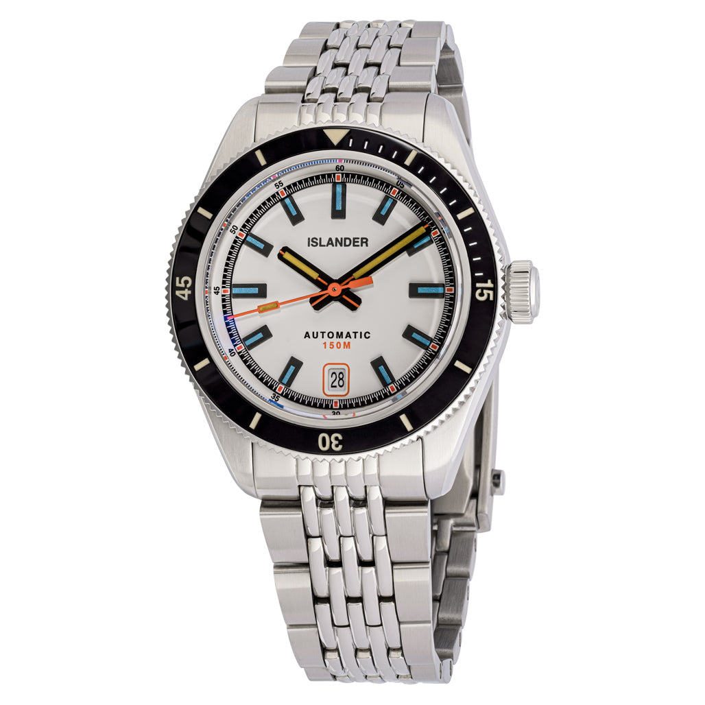 Islander Port Jefferson Skin Diver Automatic Watch with White Dial