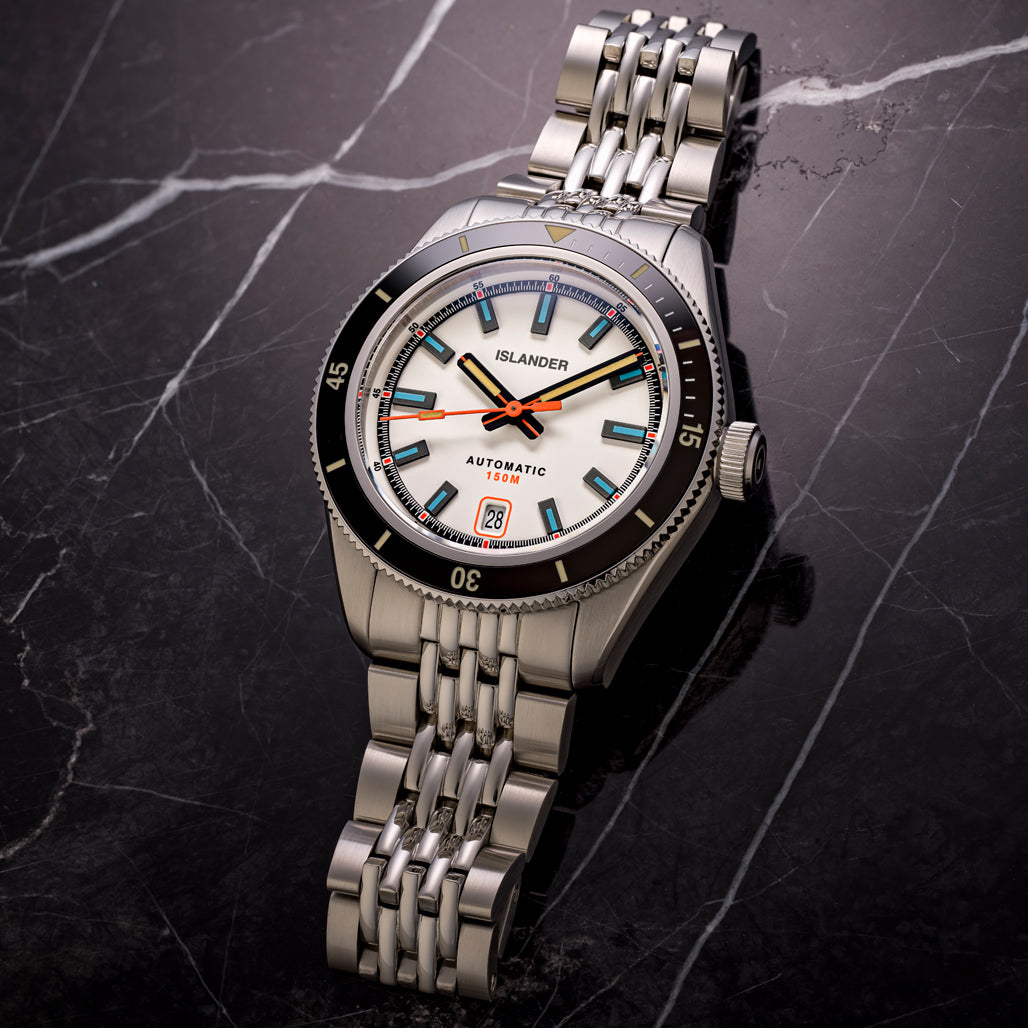 Islander Port Jefferson Skin Diver Automatic Watch with White Dial