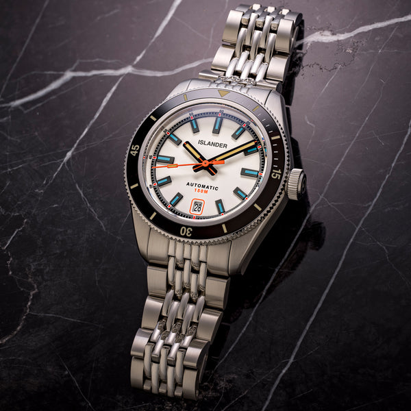 Islander Port Jefferson Skin Diver Automatic Watch with White Dial #ISL-176
