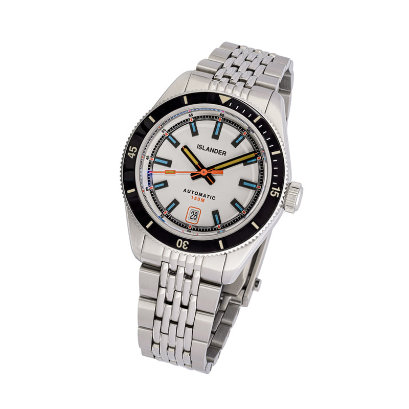 Islander Port Jefferson Skin Diver Automatic Watch with White Dial #ISL-176