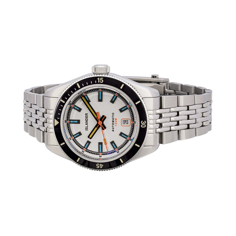 Islander Port Jefferson Skin Diver Automatic Watch with White Dial #ISL-176
