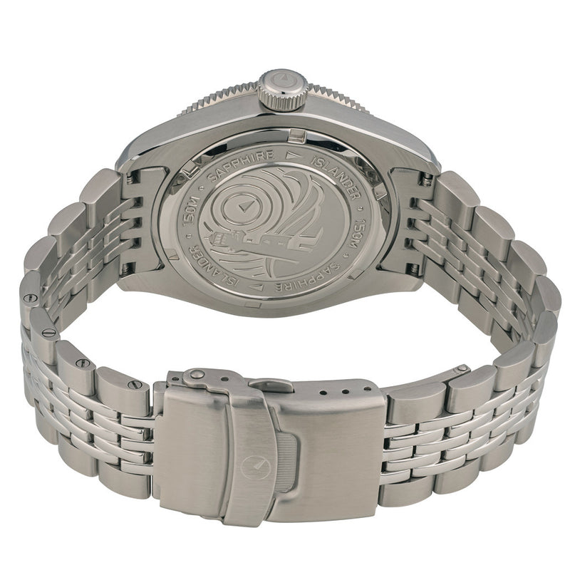 Islander Port Jefferson Skin Diver Automatic Watch with Caribbean Green Dial #ISL-177 back