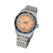 Islander Port Jefferson Skin Diver Automatic Watch with Sun Faded Orange Dial #ISL-178 tilt