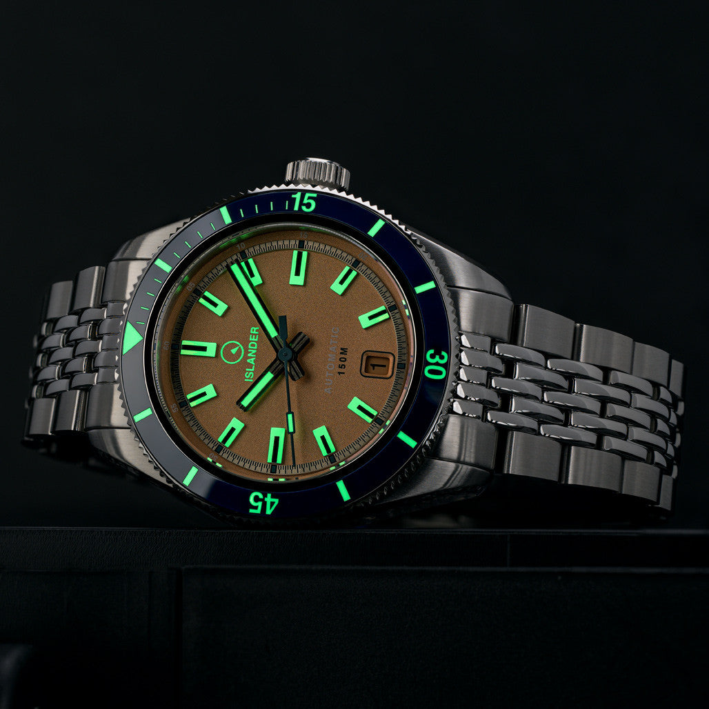 Islander Port Jefferson Skin Diver Automatic Watch with Sun Faded