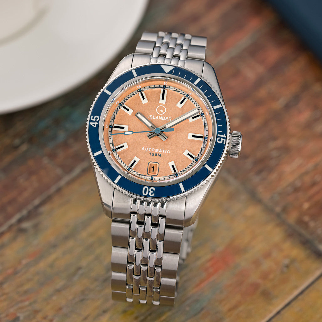 Islander Port Jefferson Skin Diver Automatic Watch with Sun Faded