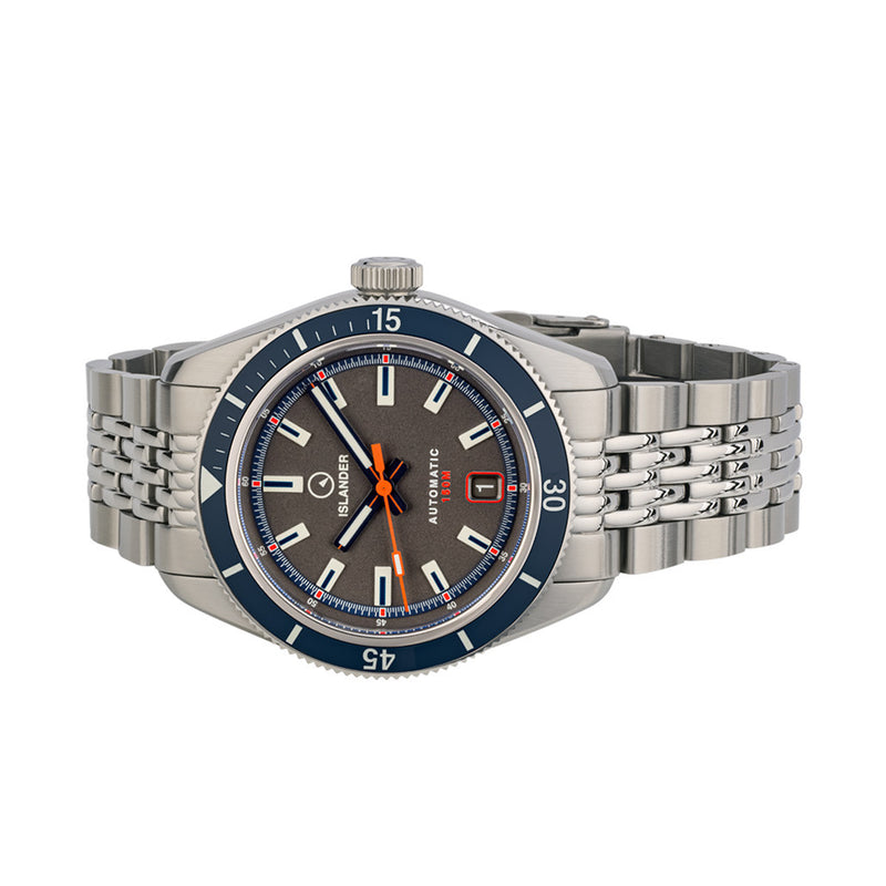 Islander Port Jefferson Skin Diver Automatic Watch with Charcoal Dial #ISL-179 side