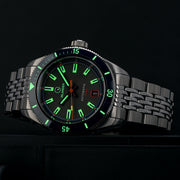 Islander Port Jefferson Skin Diver Automatic Watch with Charcoal Dial #ISL-179 lume