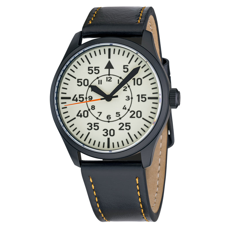 Islander DLC Aviator Automatic Watch with Full Lume B-Dial #ISL-182 zoom