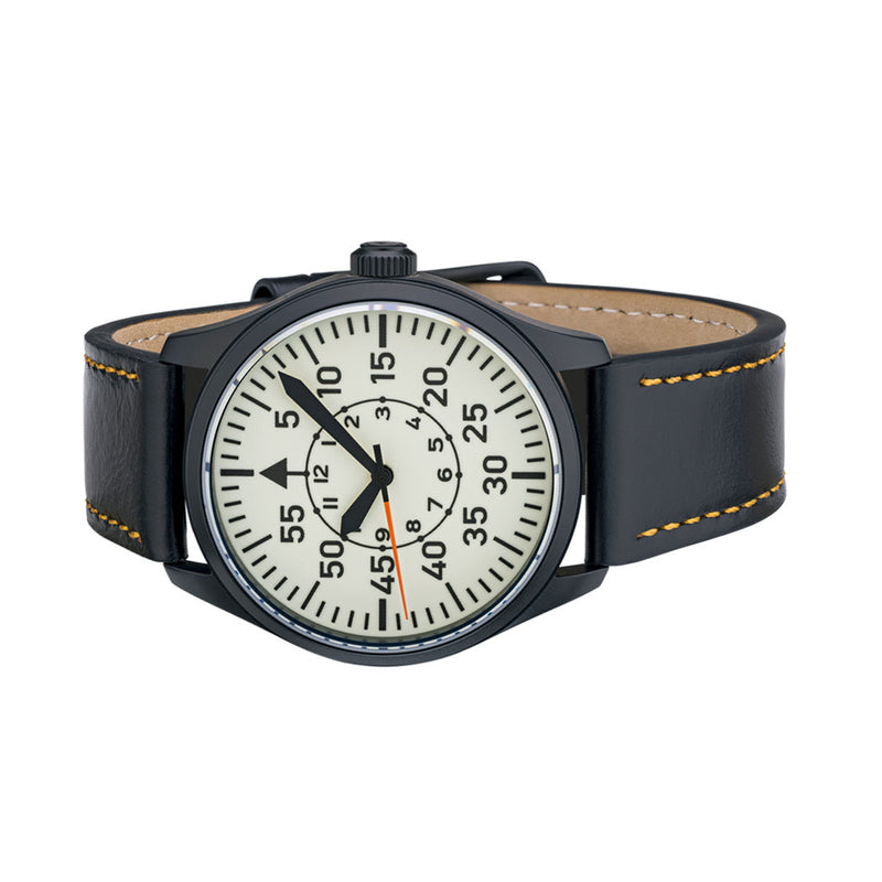 Islander DLC Aviator Automatic Watch with Full Lume B-Dial #ISL-182 side