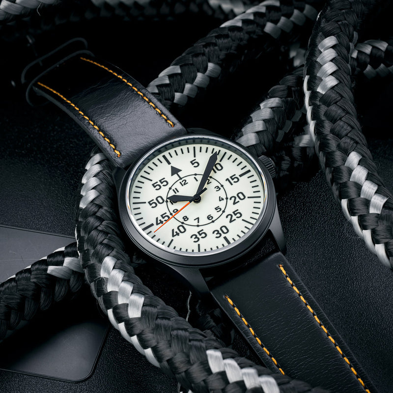 Islander DLC Aviator Automatic Watch with Full Lume B-Dial #ISL-182 lifestyle