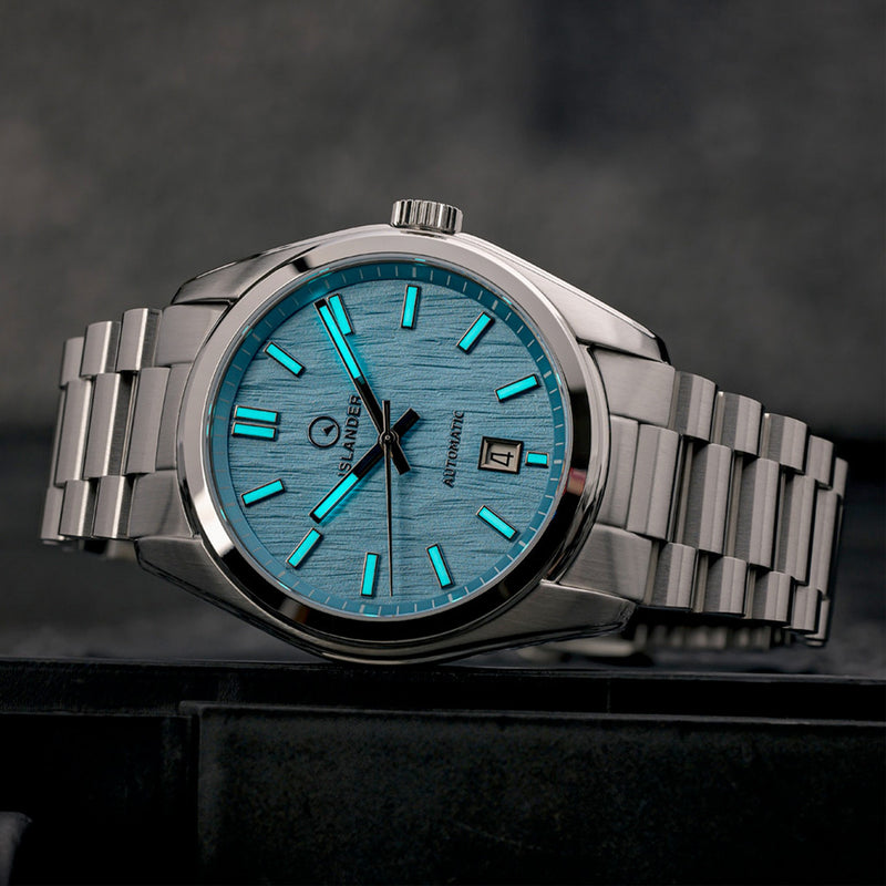Islander Upper Brookville Hi-Beat Automatic Dress watch with Blue Birch Dial #ISL-183