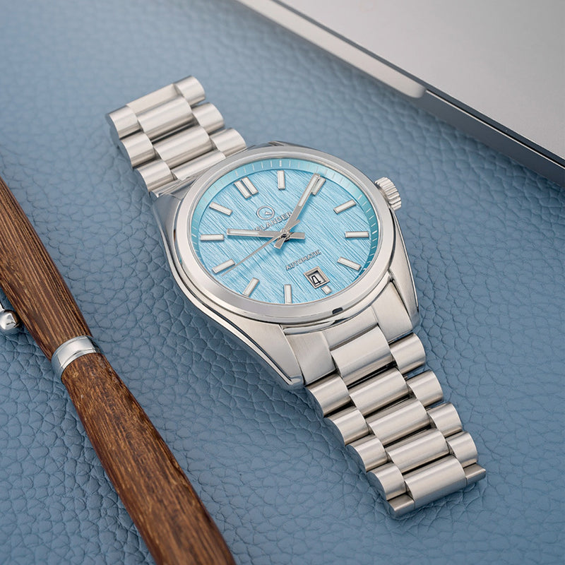 Islander Upper Brookville Hi-Beat Automatic Dress watch with Blue Birch Dial #ISL-183