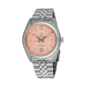 Islander Upper Brookville Hi-Beat Automatic Dress watch with Coral Linen Dial #ISL-184