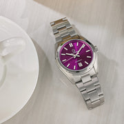 Islander Upper Brookville Hi-Beat Automatic Dress watch with Sunburst Purple Dial #ISL-185 lifestyle
