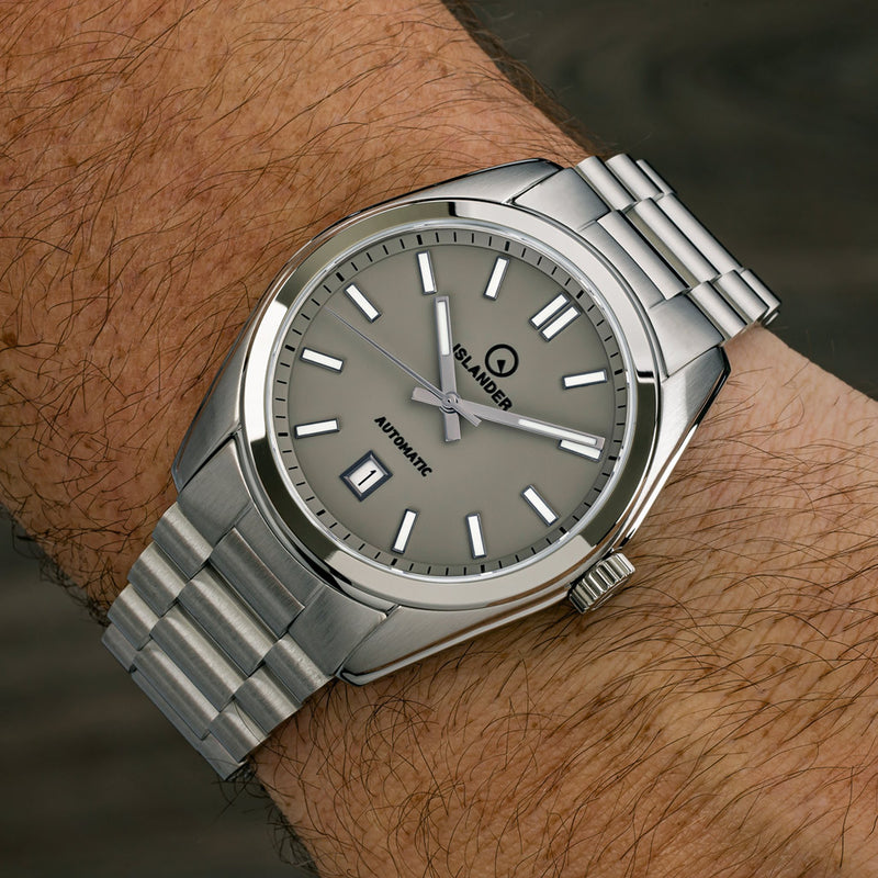 Islander Upper Brookville Hi-Beat Automatic Dress watch with Dark Gray Dial #ISL-186 wrist