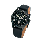 Islander Mitchel "DAY-T" Automatic DLC Field Watch with Black Dial and Day-Date Display #ISL-187 tilt
