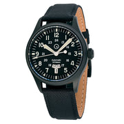 Islander Mitchel "DAY-T" Automatic DLC Field Watch with Black Dial and Day-Date Display #ISL-187 zoom