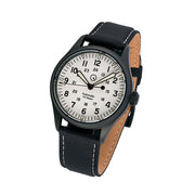 Islander Mitchel Automatic Field Watch with DLC Case and White Dial #ISL-189 tilt