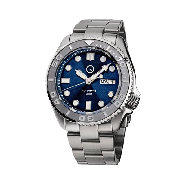Islander Automatic Dive Watch with Bracelet, Double-Domed AR Sapphire Crystal, and Embossed Ceramic Bezel Insert #ISL-18