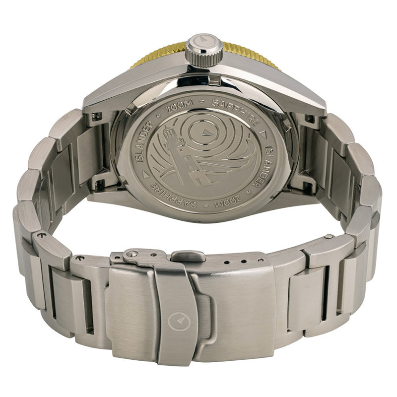 Islander Calabro GMT World Time Automatic Watch with Gold Dial #ISL-191 back