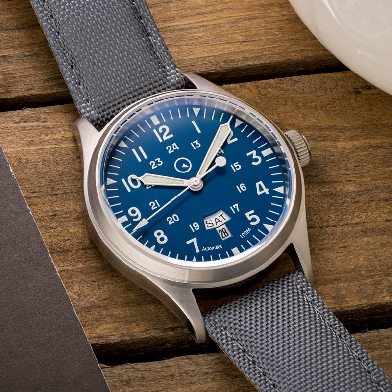 Islander Mitchel "DAY-T" Automatic Field Watch with Blue Dial #ISL-194