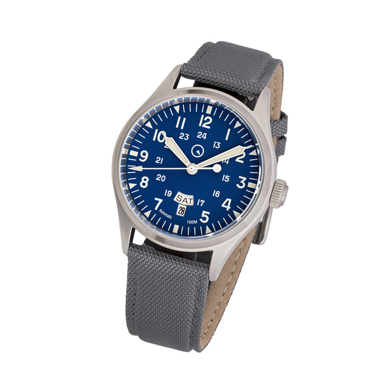 Islander Mitchel "DAY-T" Automatic Field Watch with Blue Dial #ISL-194