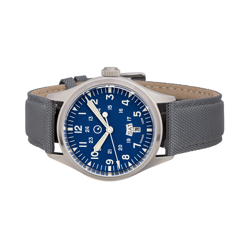 Islander Mitchel "DAY-T" Automatic Field Watch with Blue Dial #ISL-194