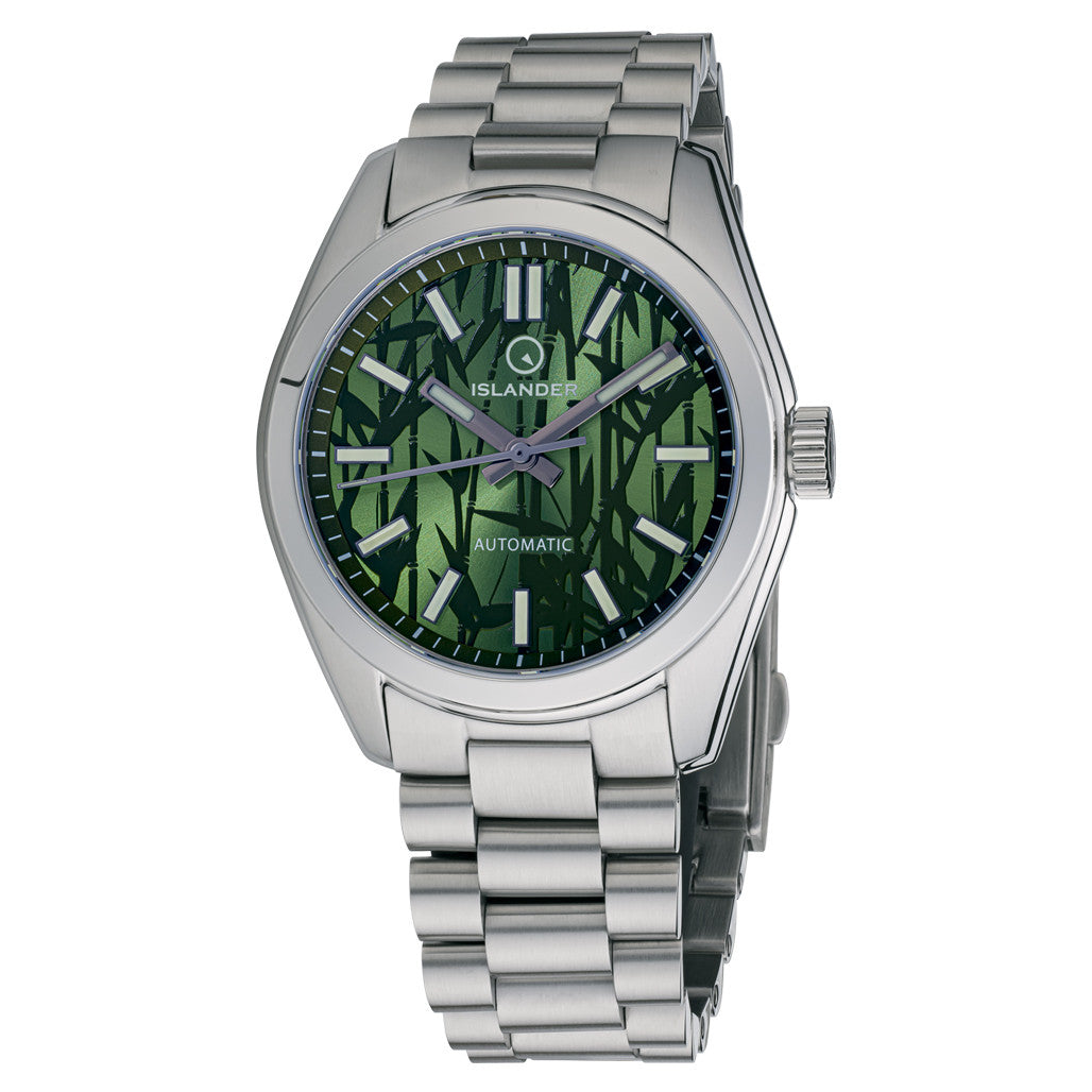 Islander Brookville Hi-Beat Automatic Dress Watch with Bamboo Dial