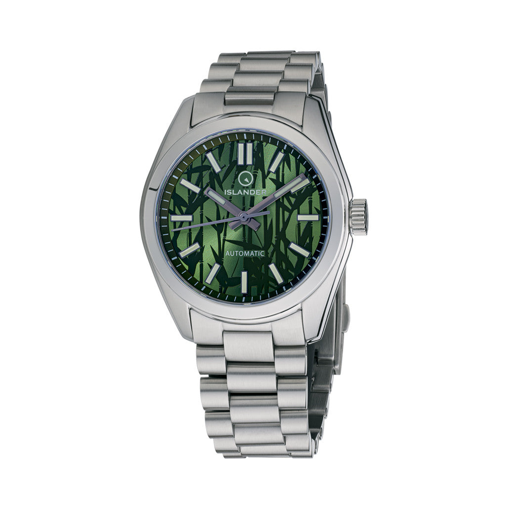 Islander Brookville Hi-Beat Automatic Dress Watch with Bamboo Dial