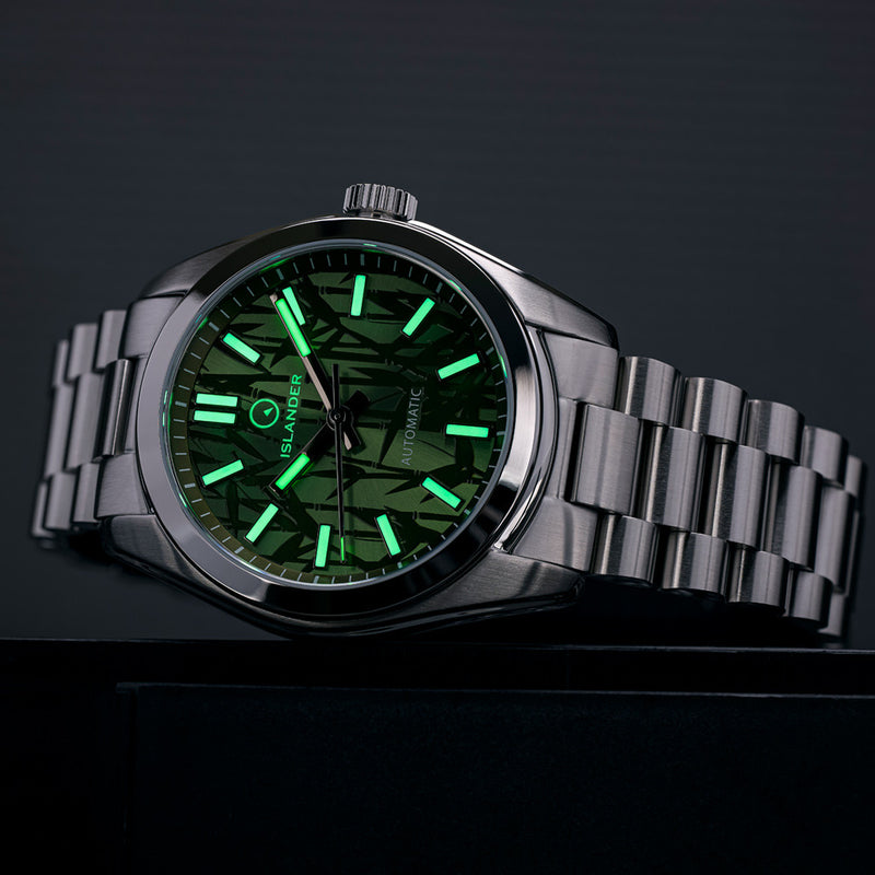 Islander Brookville Hi-Beat Automatic Dress Watch with Bamboo Dial #ISL-199